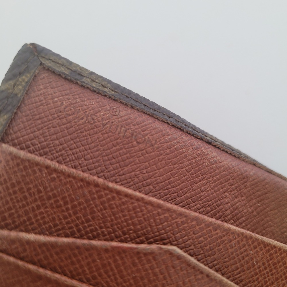 Louis Vuitton Monogram Porte Billets Cartes Credit Wallet Brown AN0920 Vintage - Picture 5 of 12